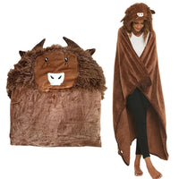 Thumbnail for Winter Hooded Flannel Sloth Shaped Blanket