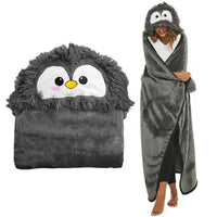 Thumbnail for Winter Hooded Flannel Sloth Shaped Blanket
