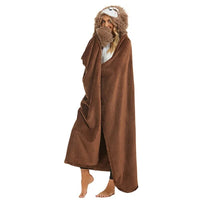 Thumbnail for Winter Hooded Flannel Sloth Shaped Blanket